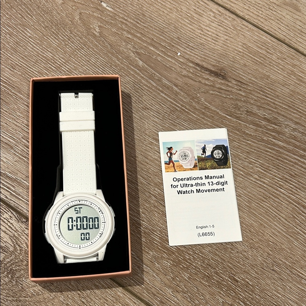 White Digital Sports Watch